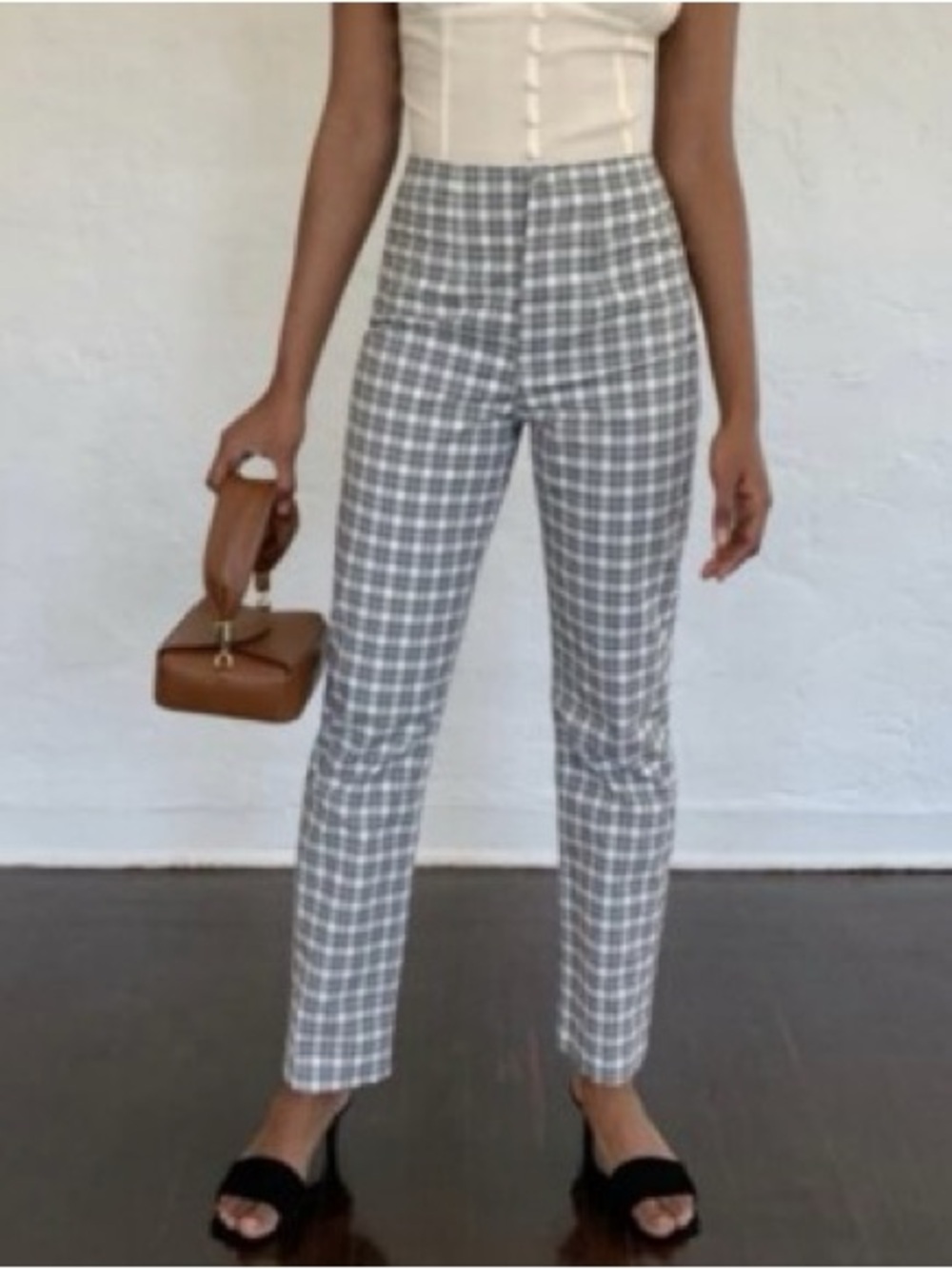 Reformation Jeans Lela Plaid Pants Size 28